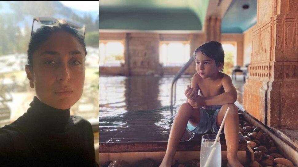 Kareena Kapoor Khan shares glimpse of son Taimur chilling by pool