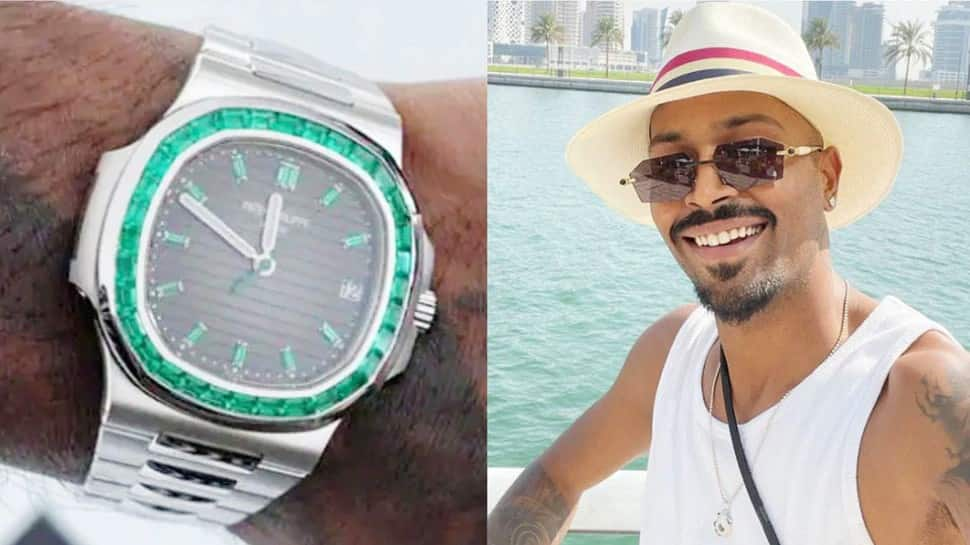 Hardik Pandya has some of the most expensive watches including this one - Patek Philippe Nautilus Platinum 5711 - which costs over Rs 5 crore. (Source: Twitter) 