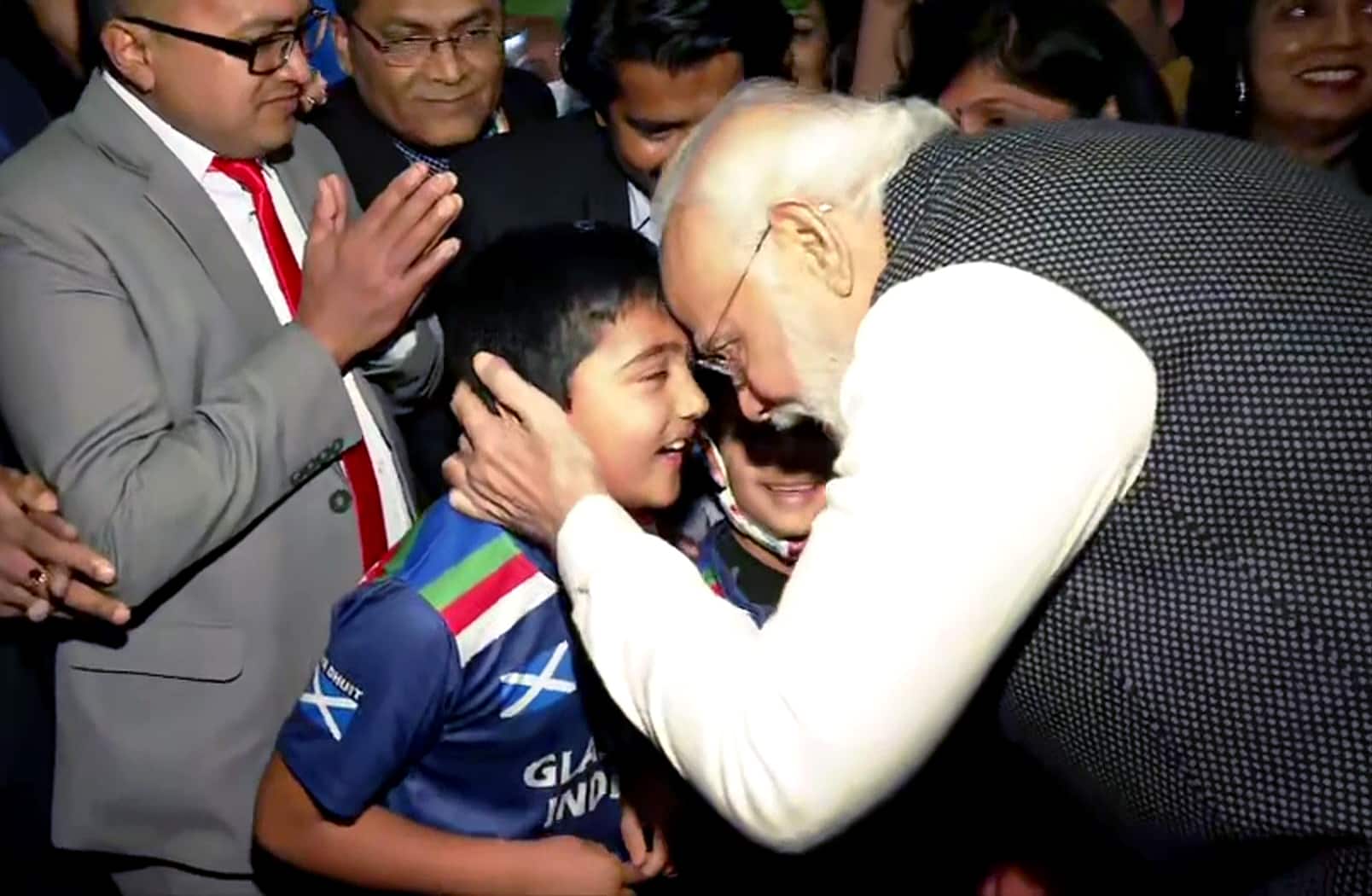 PM Narendra Modi interacting with kids in Glasgow