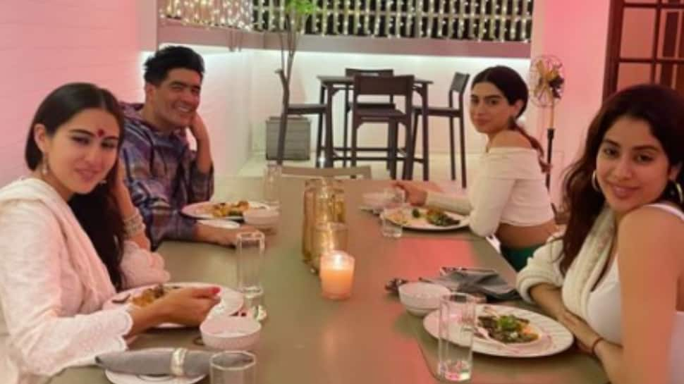 Sara Ali Khan, Janhvi Kapoor and Khushi enjoy pre-Diwali dinner with Manish Malhotra