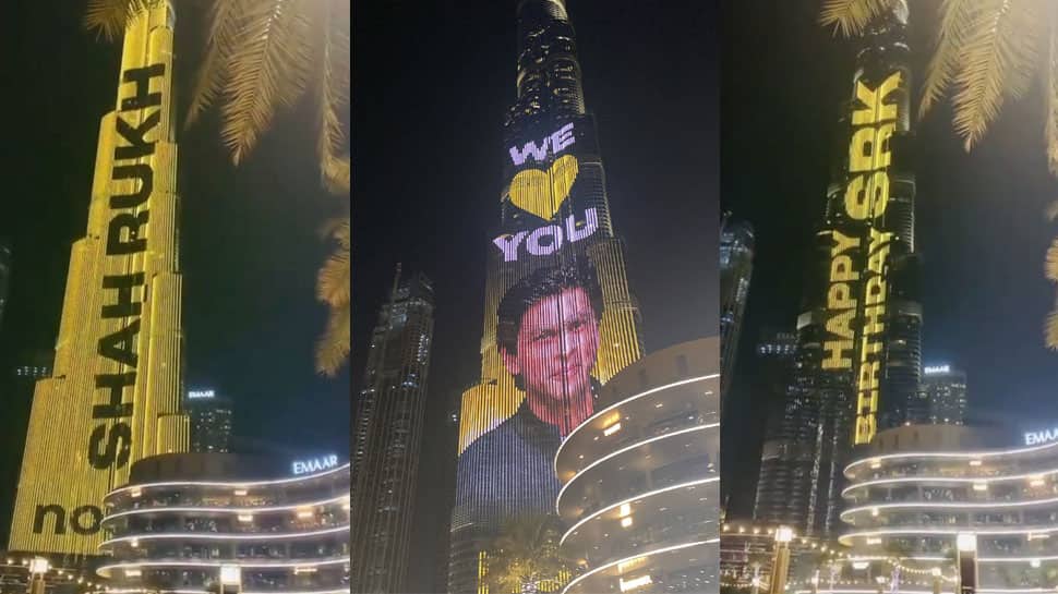 Dubai&#039;s Burj Khalifa illuminates on Shah Rukh Khan&#039;s birthday, becomes top trend due to fan love - Watch