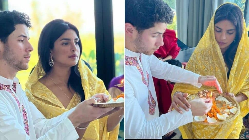 Priyanka Chopra performs Lakshmi Puja in LA, fans hail her for keeping traditions alive!