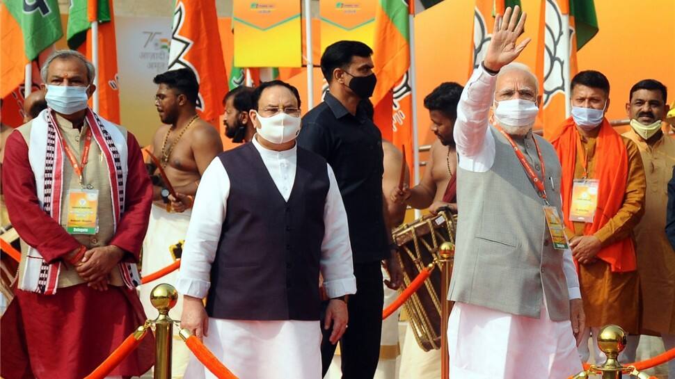 Temui BJP: PM Modi puji pekerja partai yang mengabdi kepada masyarakat, tegaskan ‘Sewa Hi Sangathan’ |  Berita India
