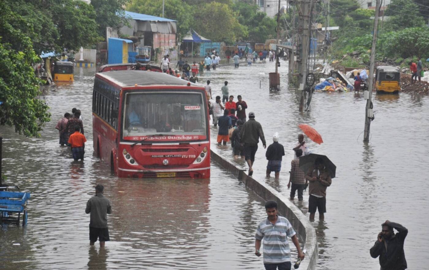 Chennai rains force work from home in govt offices, holiday in schools and colleges