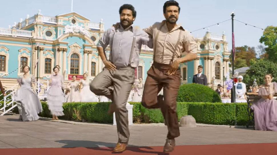 SS Rajamouli&#039;s RRR mass anthem titled &#039;Naacho Naacho&#039; starring Ram Charan and Jr NTR out - Watch 