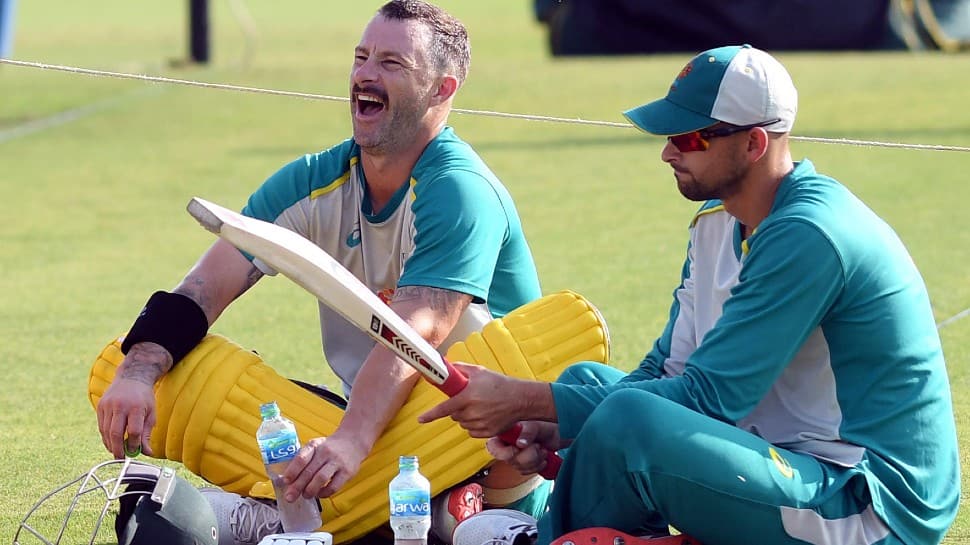 Australian wicketkeeper Matthew Wade during a training session ahead of the T20 World Cup 2021 final against New Zealand. (Photo: ANI)