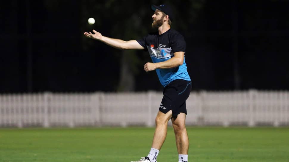 New Zealand captain Kane Williamson warms up ahead of the T20 World Cup 2021 final against Australia. (Photo: ANI)