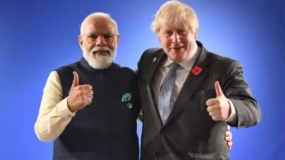 UK PM Boris Johnson applauds PM Narendra Modi`s climate goals at COP26