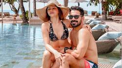 Abhinav Shukla shares sizzling photo of himself and Rubina Dilaik by the pool!