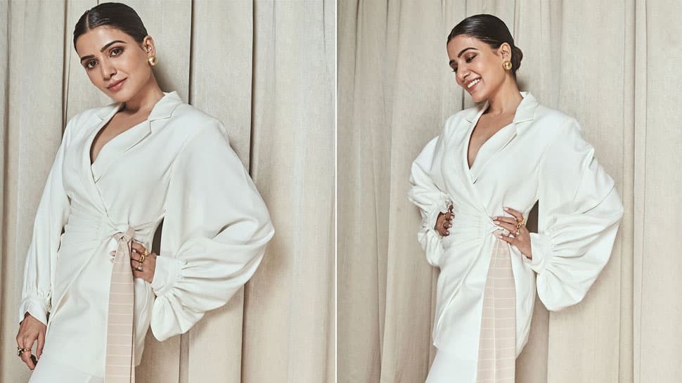Samantha Ruth Prabhu is goals in white belted pantsuit, gives a kickass vibe - In Pics