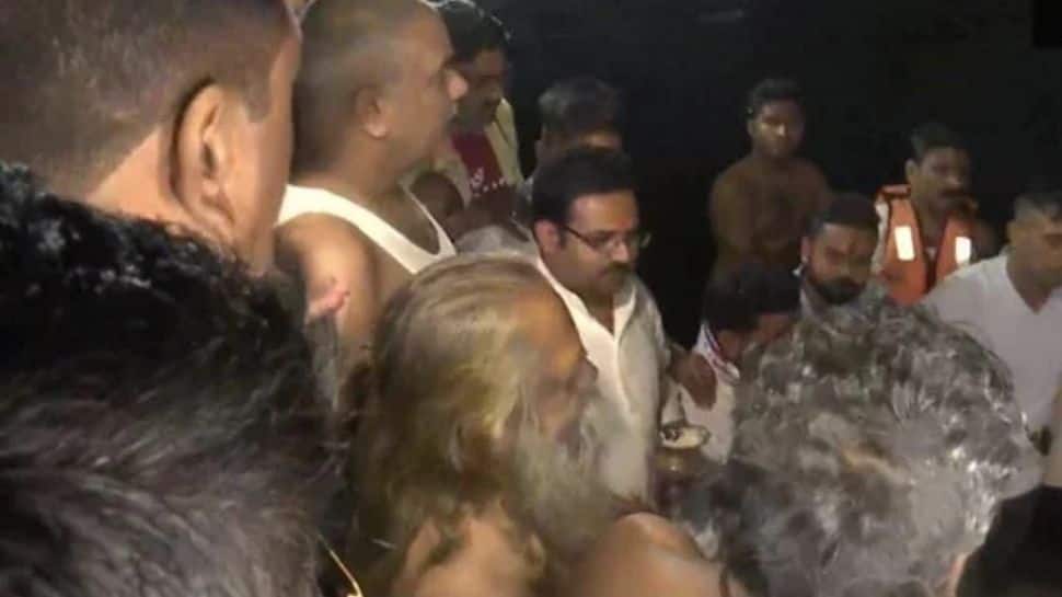 Chhattisgarh CM Bhupesh Baghel takes holy dip at Mahadev Ghat on Kartik Purnima