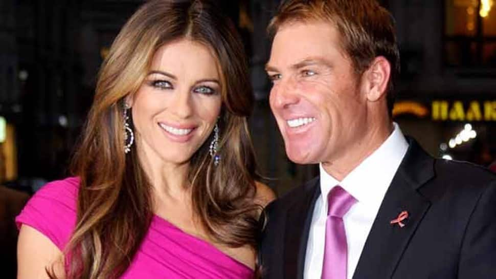 Former Australia leg-spinner Shane Warne's relationship with Elizabeth Hurley came to an end after a sexting scandal with Adele Angeleri. (Source: Twitter)