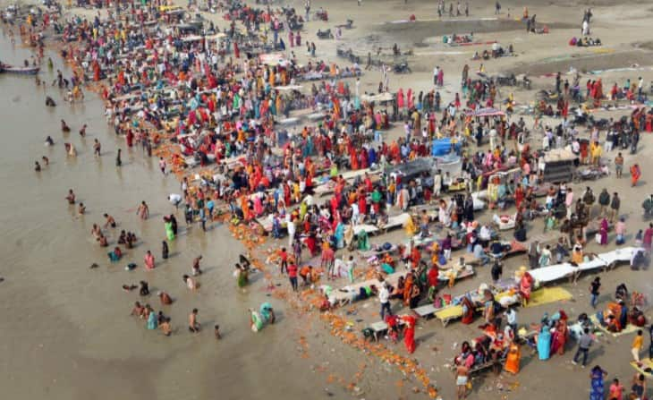 Devotees in Prayagraj take a holy dip