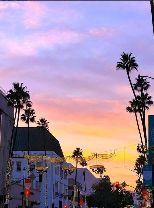 She enjoyed the breathtaking evening skies during her time in LA