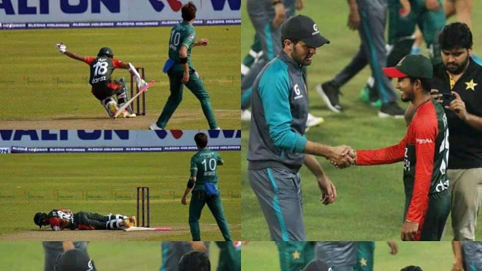 Shaheen Shah Afridi apologises to Bangladesh batter Afif Hussain for hitting with a throw