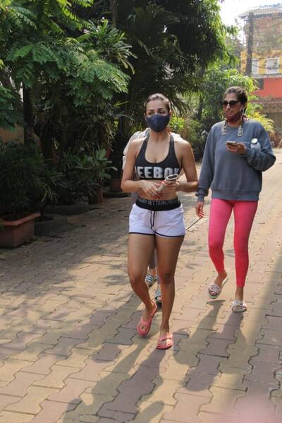 Malaika Arora, Kubbra Sait spotted outside Diva Yoga
