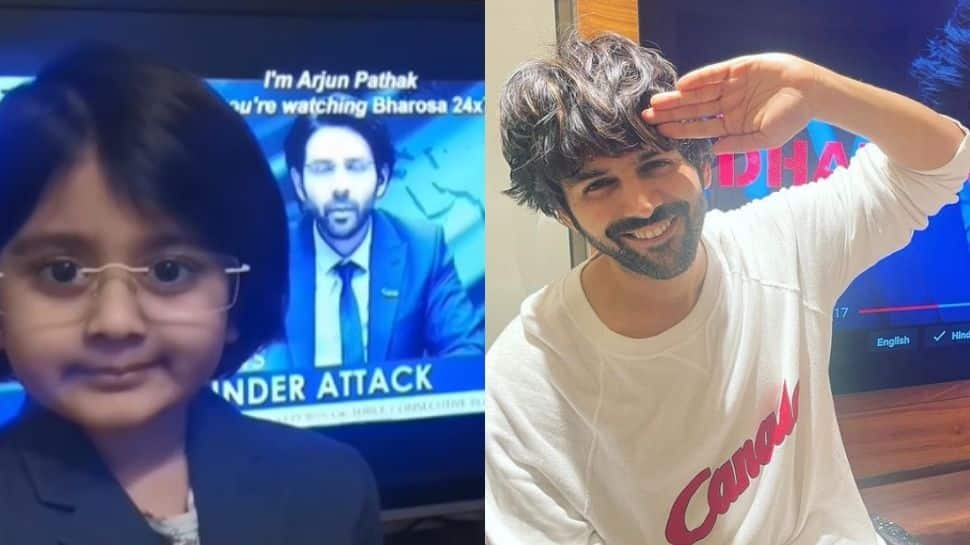 Kartik Aaryan is all hearts for &#039;cutest version of Arjun Pathak from Europe&#039; - Watch