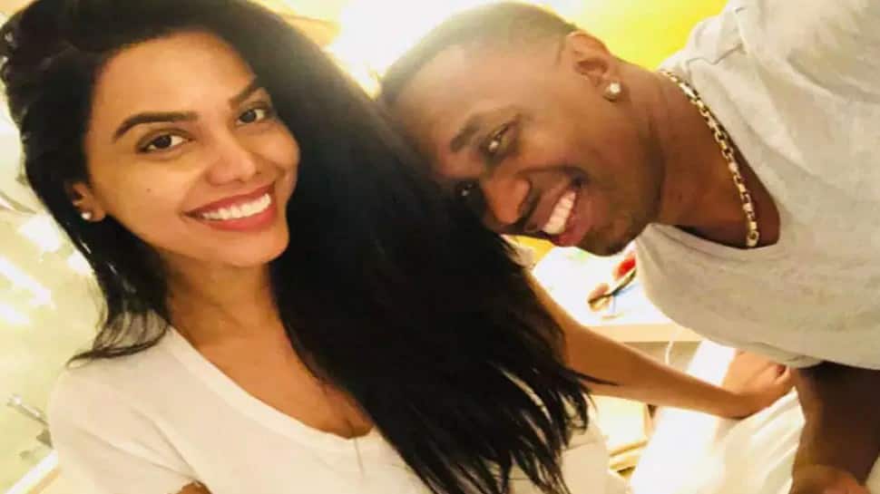 West Indies and Chennai Super Kings all-rounder Dwayne Bravo is married to Regina Ramjit. Regina is a model in Bridgetown, Barbados. (Source: Twitter)