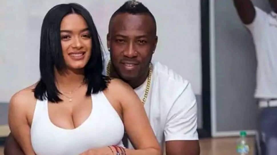 West Indies and Kolkata Knight Riders all-rounder Andre Russell with wife Jassym Lora. Jassym is an American model-cum-fashion blogger. (Source: Twitter)