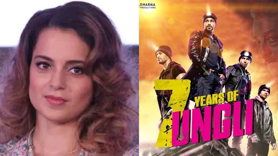 Ouch! Kangana Ranaut cropped out of Karan Johar&#039;s &#039;Ungli&#039; poster on 7th anniversary, fans react!