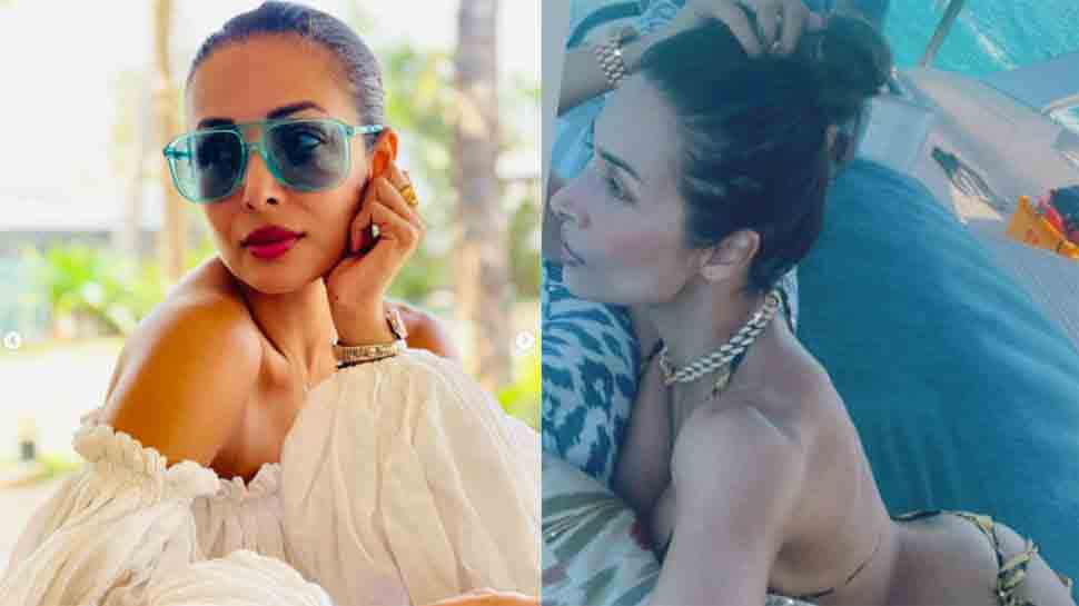 Malaika Arora sets internet on fire in tie-up bikini photo from Maldives, shows off her hot curves