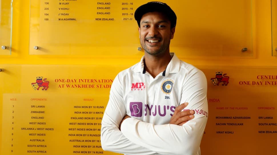 BCCI honours Mayank Agarwal by writing his name on the &#039;honours board&#039; of the Wankhede Stadium