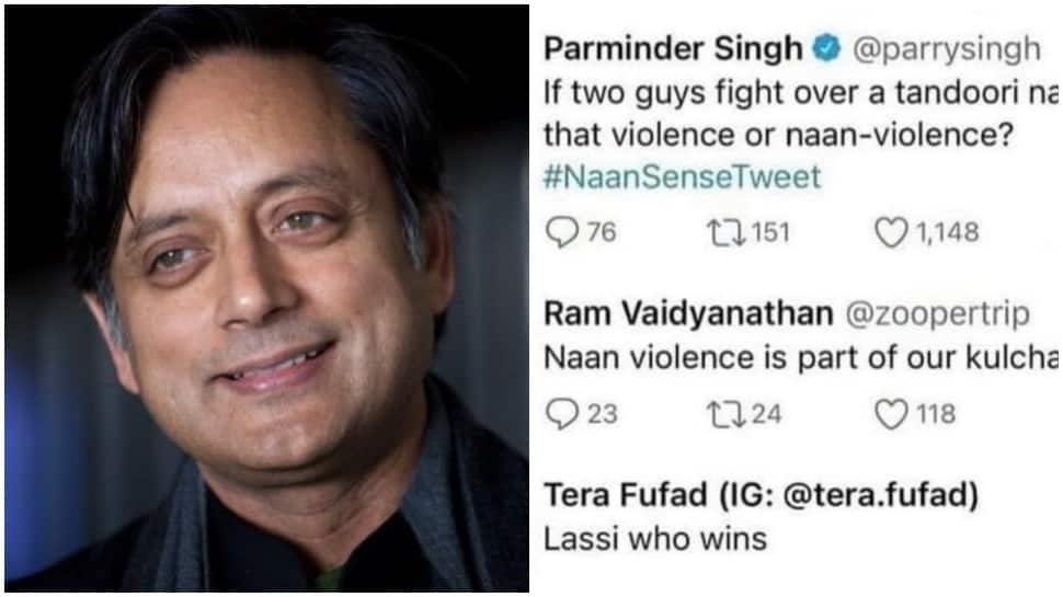 Shashi Tharoor tweets screenshot with a witty caption, netizens play along
