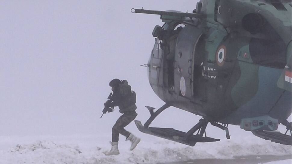 Watch: Indian Armed Forces perform high-altitude helicopter training in Kashmir: In Pics