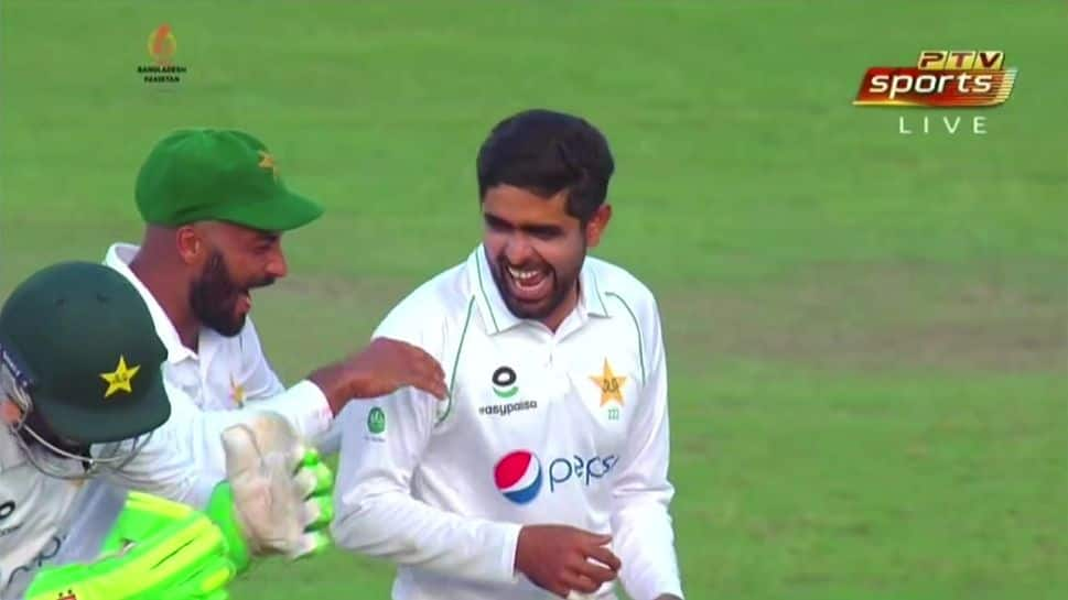 BAN vs PAK: Pakistan captain Babar Azam picks maiden Test wicket — WATCH