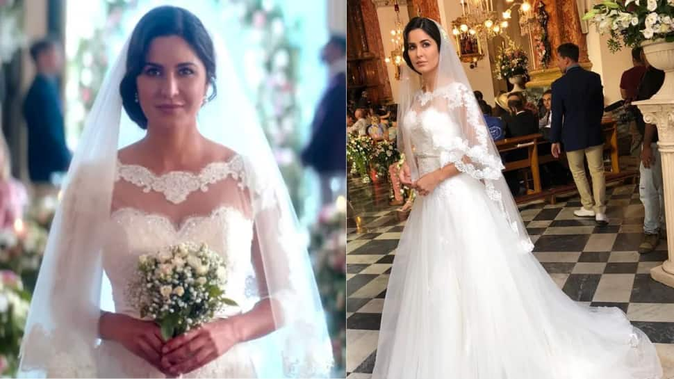 Katrina looks lovely as a white bride