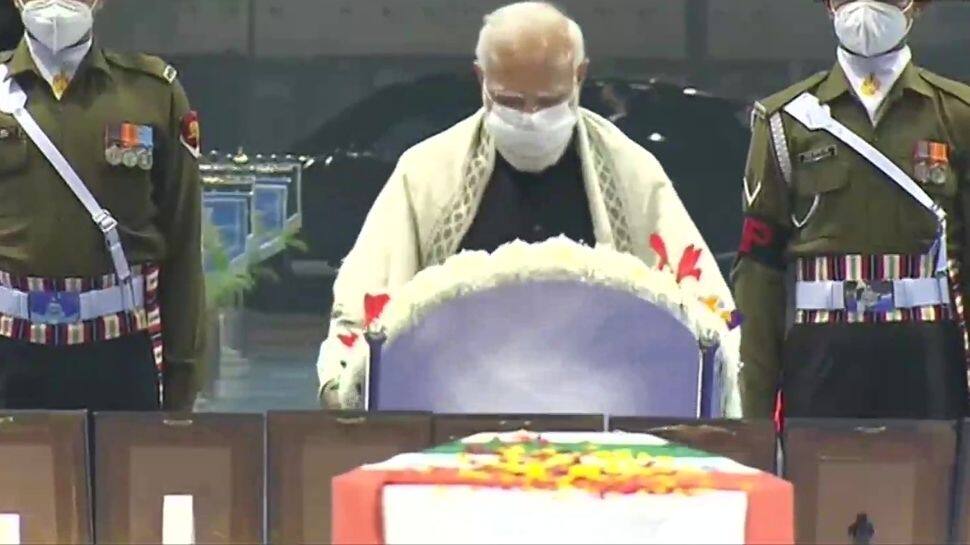 PM Modi, Rajnath Singh pay tribute to Gen Bipin Rawat, other deceased in Delhi