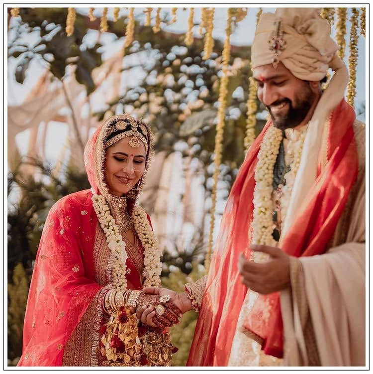 Katrina Kaif and Vicky Kaushal looked like a royal couple in Sabyasachi wedding trousseau