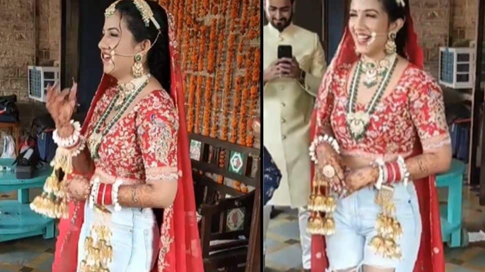 Viral video: Desi dulhan wants to get married in ripped denims, not lehenga - watch 