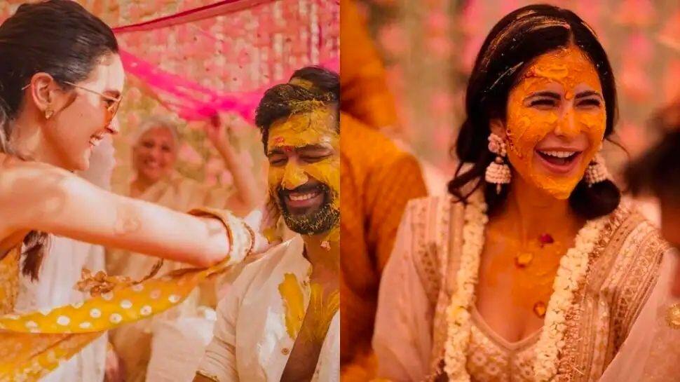 Katrina Kaif's sister Isabelle bonds with 'jiju' Vicky Kaushal in Haldi ceremony