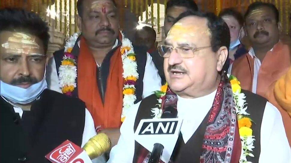 JP Nadda offers prayers at Kashi Vishwanath ahead of the grand inauguration; Watch JP Nadda offers prayers at Kashi Vishwanath ahead of the grand inauguration; Watch