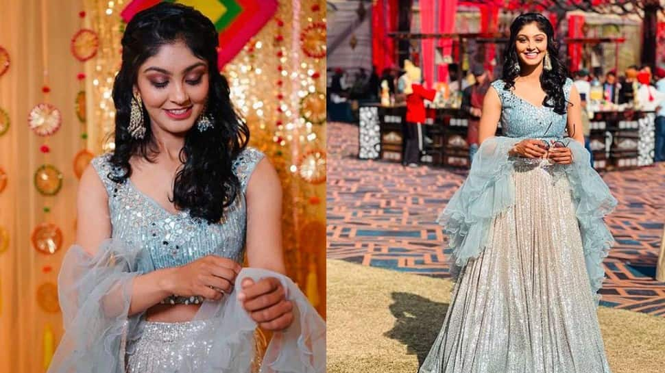 Indian cricketer Harleen Deol turned out in a stunning lehenga for her brother's wedding to leave everyone stunned by her desi avataar off the cricket field. (Source: Twitter)