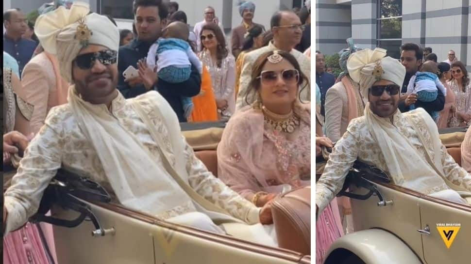 Ankita Lokhande-Vicky Jain wedding: ‘Dulhe Raja’ arrives in vintage car to take his &#039;Dulhaniya&#039; home!