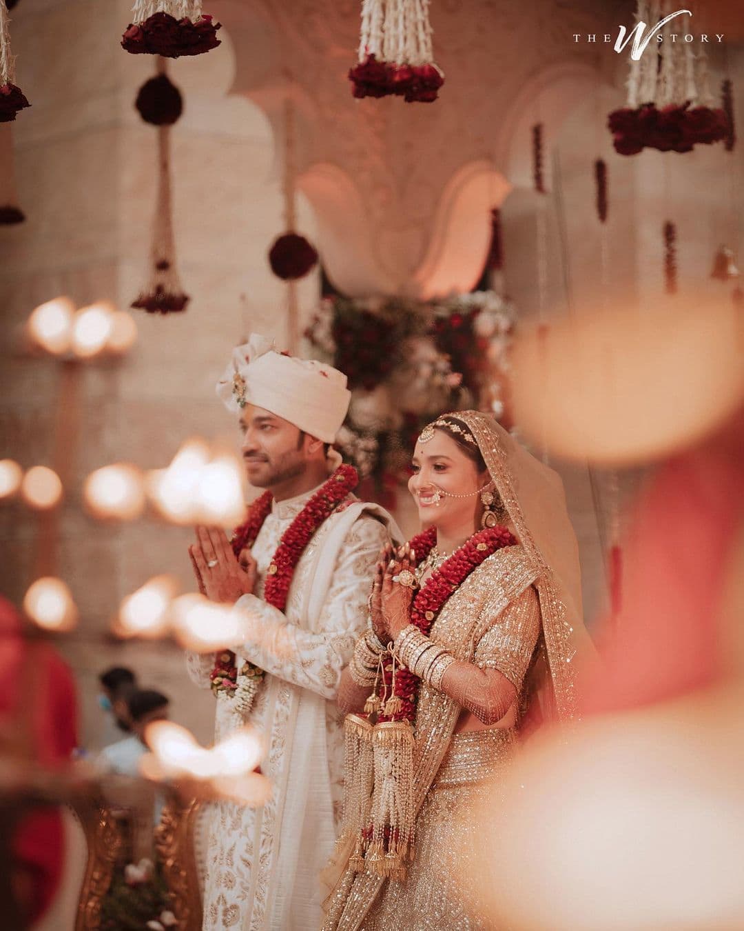 Ankita earnestly prays at her wedding