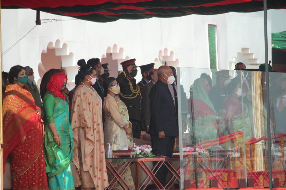 President Kovind attends Bangladesh Victory Day parade as guest of honour.