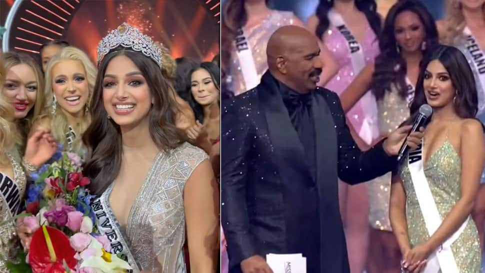 Miss Universe 2021 Harnaaz Sandhu asked to impersonate a cat on world stage, video goes viral - Watch