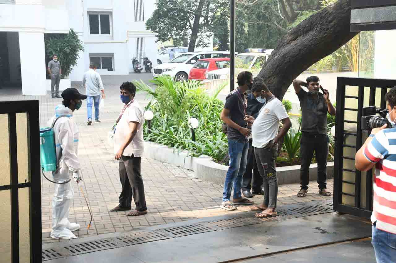 Sanitisation outside Alia Bhatt's house