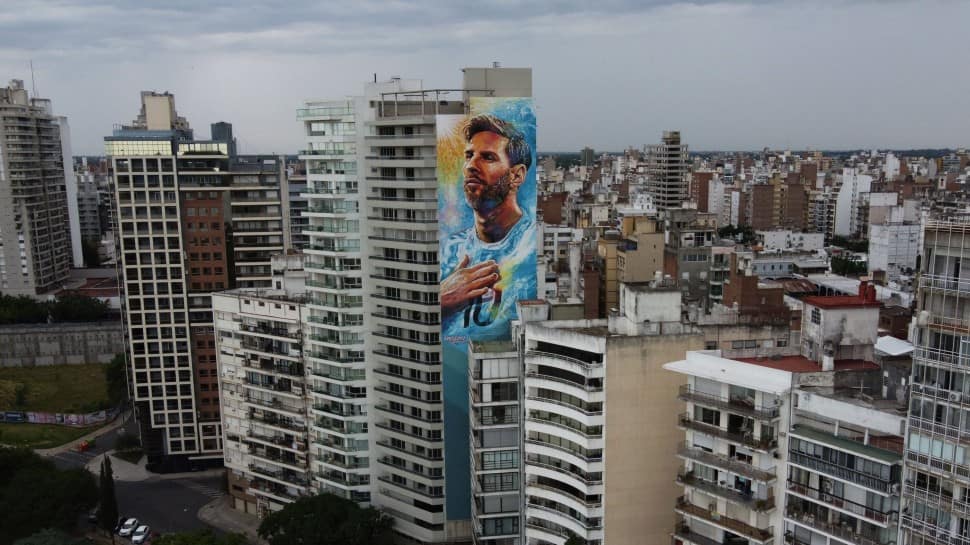 WATCH- Lionel Messi's '200-Foot' Mural in his hometown