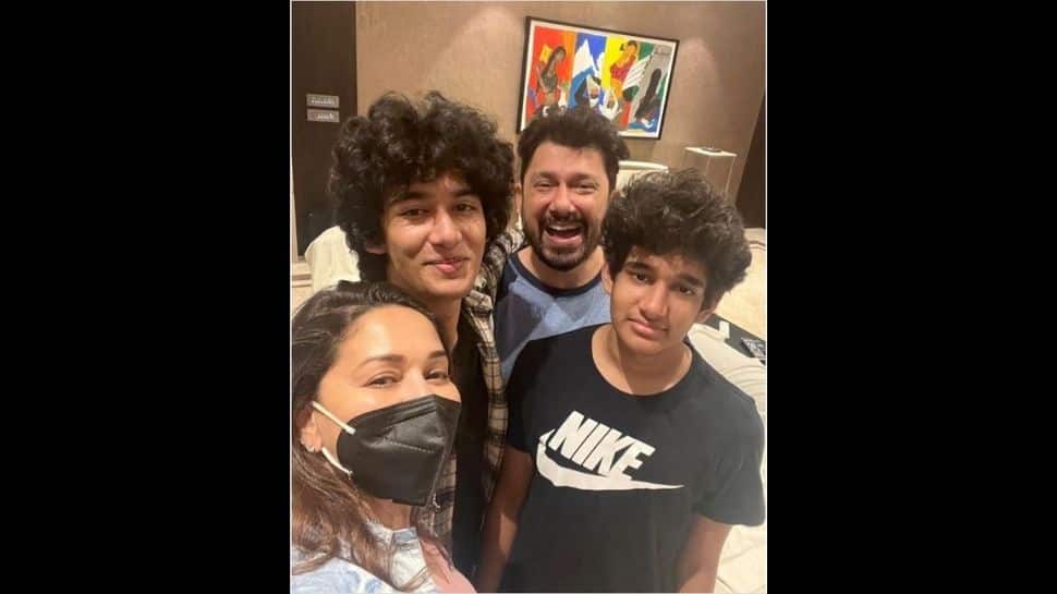 Madhuri Dixit's son Arin returns to India for Christmas vacation, Shriram Nene shares a happy reunion pic!