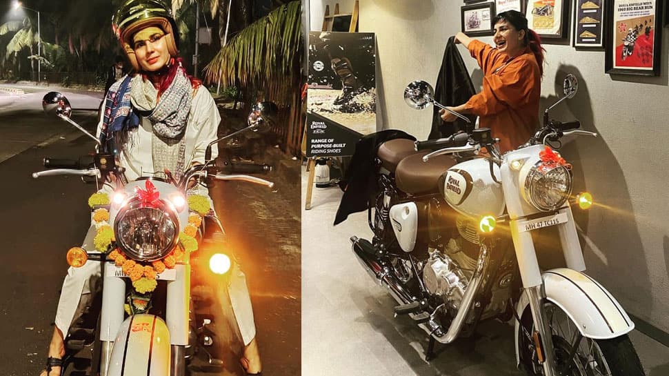 Actress Kirti Kulhari buys Royal Enfield Classic 350 motorcycle, check pics here