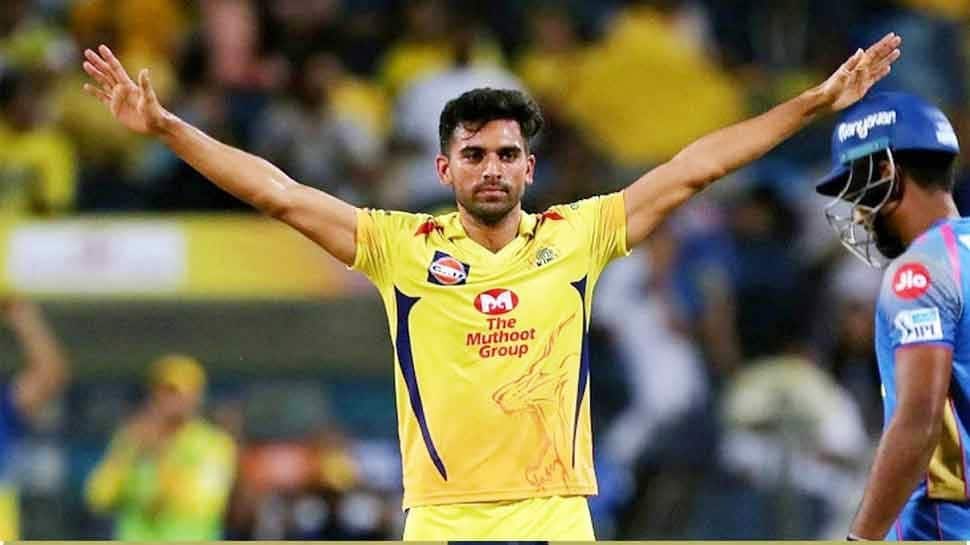 Former Chennai Super Kings all-rounder Deepak Chahar has 59 wickets in 63 games. The 2019 season was Chahar's best year as he picked up 22 wickets. (Source: Twitter)