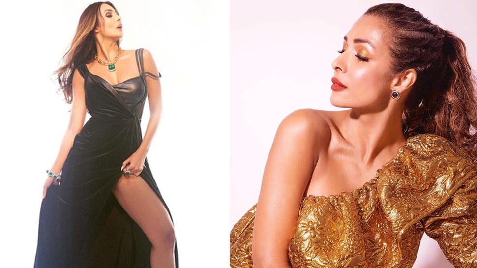 Nothing just Malaika Arora looking uber HOT in black thigh-high slit gown - In Pics