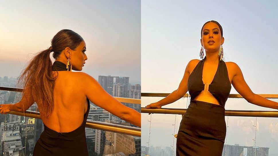 Nia Sharma&#039;s BOLD avatar in a black plunging neckline dress is uber hot - Watch