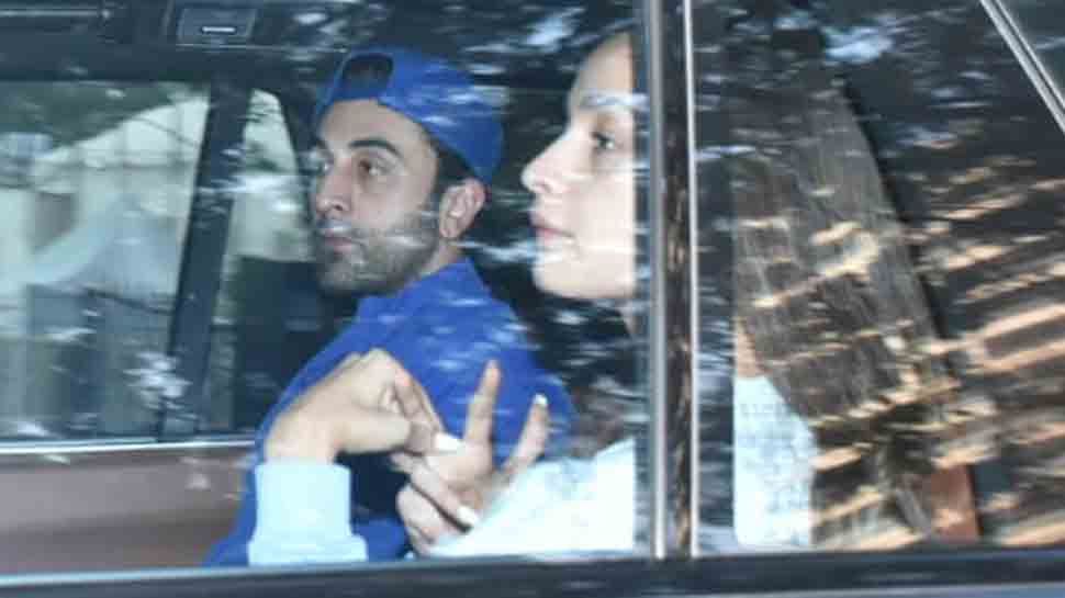 Alia Bhatt and Ranbir Kapoor spotted at Dharma office twinning in