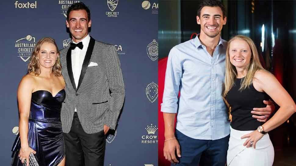 Australian paceman Mitchell Starc is married to woman cricketer Alyssa Healy. Alyssa is the daughter of former Australia wicketkeeper Ian Healy. (Source: Twitter)