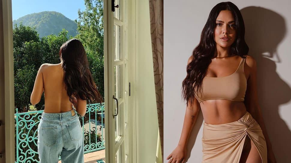 Esha Gupta exudes HOTNESS in a racy black leather short dress, breaks internet - See Pic